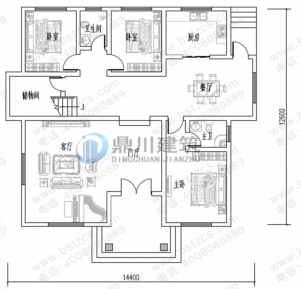 开间14米的大气别墅，农村自建房就选10款图纸